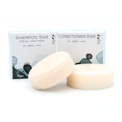 Shampoo & conditioner bar set - For all hair types - No added scent